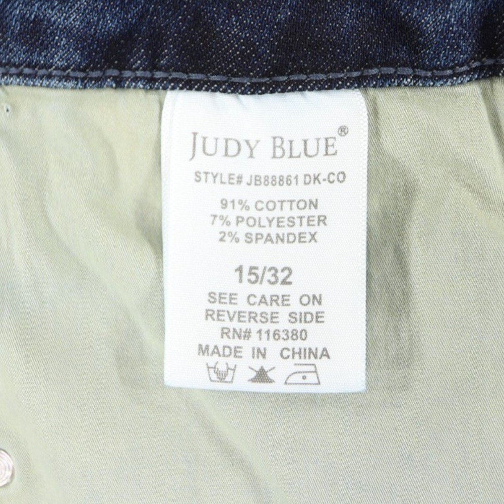 Judy Blue Jeans Womens 15 Mid Rise Tummy Control Straight Leg Stretch Denim - Picture 11 of 16